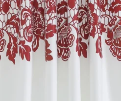 Estate Garden Red & White Room-Darkening Rod Pocket Curtain Panel Pair, (84") 10 Estate Garden Red & White Room-Darkening Rod Pocket Curtain Panel Pair, (84") -Cuisinart Store 810468437 2