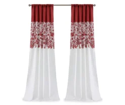 Estate Garden Red & White Room-Darkening Rod Pocket Curtain Panel Pair, (84") 15 Estate Garden Red & White Room-Darkening Rod Pocket Curtain Panel Pair, (84") -Cuisinart Store 810468437 7