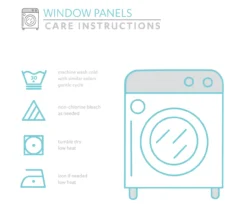 Evelyn Medallion Blue & White Room-Darkening Rod Pocket Curtain Panel Pair, (95") -Cuisinart Store 810468439 4