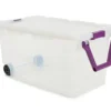160-Quart Clear Wheeled Latch Storage Tote With Handle