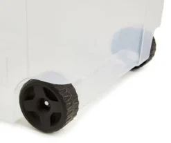 160-Quart Clear Wheeled Latch Storage Tote With Handle 7 160-Quart Clear Wheeled Latch Storage Tote With Handle -Cuisinart Store 810473436 2