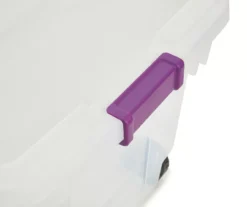 160-Quart Clear Wheeled Latch Storage Tote With Handle 8 160-Quart Clear Wheeled Latch Storage Tote With Handle -Cuisinart Store 810473436 3