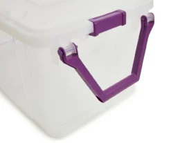 160-Quart Clear Wheeled Latch Storage Tote With Handle 9 160-Quart Clear Wheeled Latch Storage Tote With Handle -Cuisinart Store 810473436 4