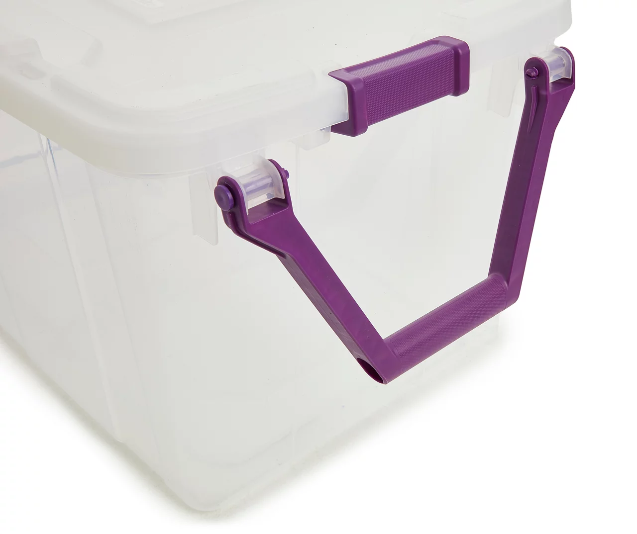 160-Quart Clear Wheeled Latch Storage Tote With Handle 5 160-Quart Clear Wheeled Latch Storage Tote With Handle - Image 5