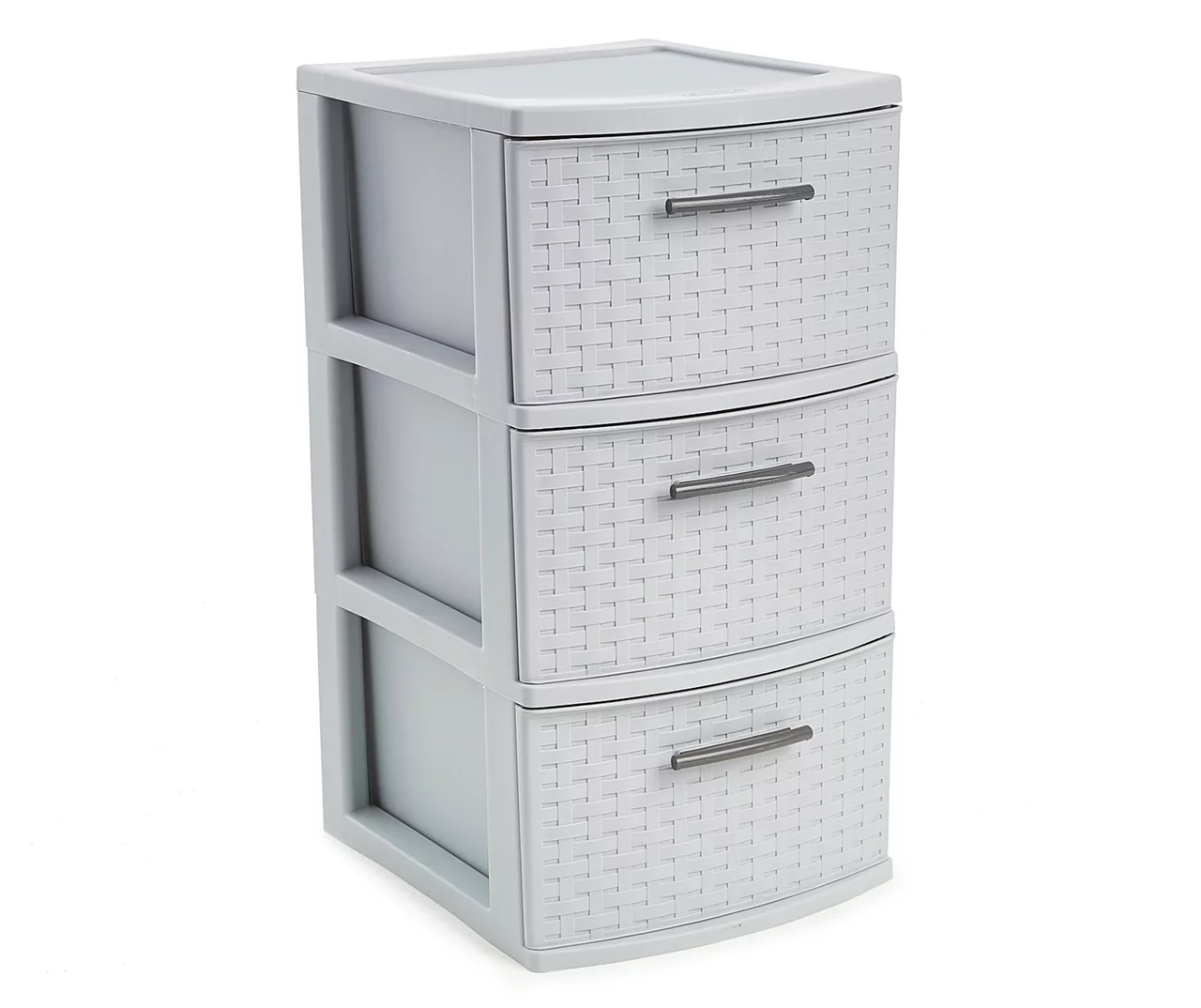 Gray Weave 3-Drawer Storage Cart 1 Gray Weave 3-Drawer Storage Cart