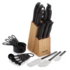 Black Soft Grip 25-Piece Cutlery Set