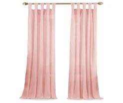 Priya Pink Semi-Sheer Tab Top Curtain Panel, (95") 9 Priya Pink Semi-Sheer Tab Top Curtain Panel, (95") -Cuisinart Store 810474043 4
