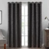 Warren Charcoal Blackout Grommet Curtain Panel, (108")