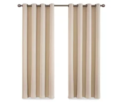 Round & Round Ecru Blackout Grommet Curtain Panel, (108") 12 Round & Round Ecru Blackout Grommet Curtain Panel, (108") -Cuisinart Store 810474092 4