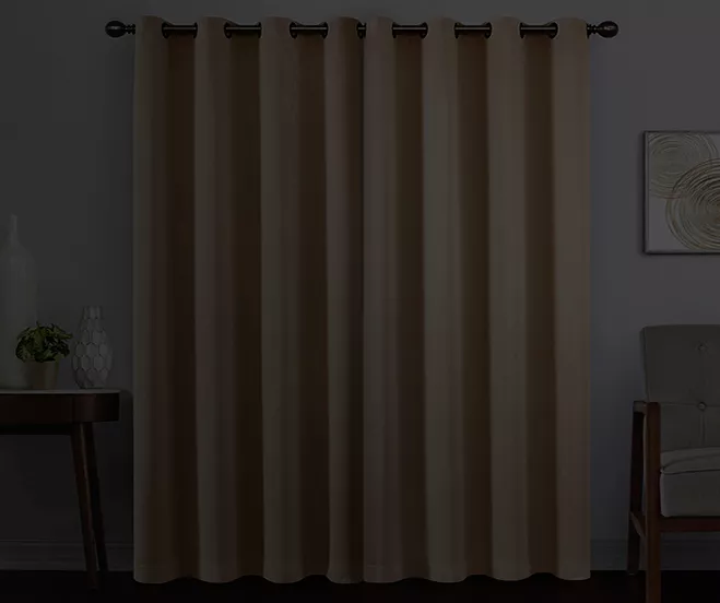 Round & Round Ecru Blackout Grommet Curtain Panel, (108") 6 Round & Round Ecru Blackout Grommet Curtain Panel, (108") - Image 6