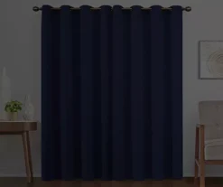 Round & Round Navy Blackout Grommet Curtain Panel, (108") 14 Round & Round Navy Blackout Grommet Curtain Panel, (108") -Cuisinart Store 810474093 6