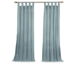 Priya Blue Semi-Sheer Tab Top Curtain Panel, (95") 9 Priya Blue Semi-Sheer Tab Top Curtain Panel, (95") -Cuisinart Store 810474121 4
