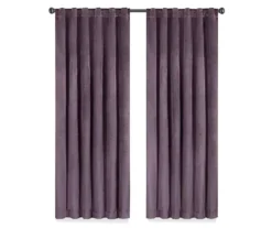 Harper Plum Velvet Blackout Rod Pocket Curtain Panel, (95") 12 Harper Plum Velvet Blackout Rod Pocket Curtain Panel, (95") -Cuisinart Store 810474868 4