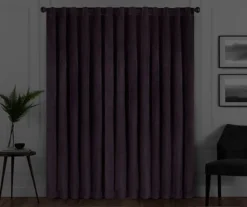 Harper Plum Velvet Blackout Rod Pocket Curtain Panel, (95") 14 Harper Plum Velvet Blackout Rod Pocket Curtain Panel, (95") -Cuisinart Store 810474868 6