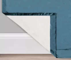 Harper Teal Velvet Blackout Rod Pocket Curtain Panel, (108") -Cuisinart Store 810474920 3