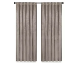 Harper Mushroom Velvet Blackout Rod Pocket Curtain Panel, (108") -Cuisinart Store 810474950 4