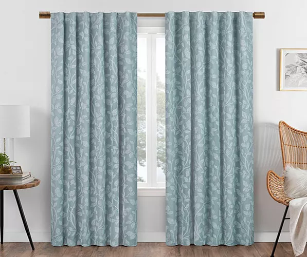 Eclipse Nora Botanical Blackout Rod Pocket Curtain Panel 10 Eclipse Nora Botanical Blackout Rod Pocket Curtain Panel - Image 10