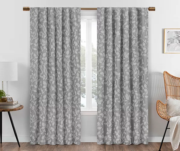 Eclipse Nora Botanical Blackout Rod Pocket Curtain Panel 11 Eclipse Nora Botanical Blackout Rod Pocket Curtain Panel - Image 11