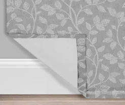 Nora Botanical Gray Blackout Rod Pocket Curtain Panel, (84") 11 Nora Botanical Gray Blackout Rod Pocket Curtain Panel, (84") -Cuisinart Store 810474958 3