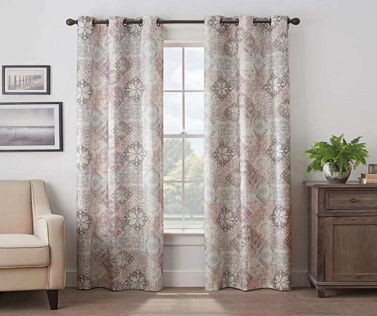 Eclipse Martina Medallion Blackout Grommet Curtain Panel 5 Eclipse Martina Medallion Blackout Grommet Curtain Panel - Image 5