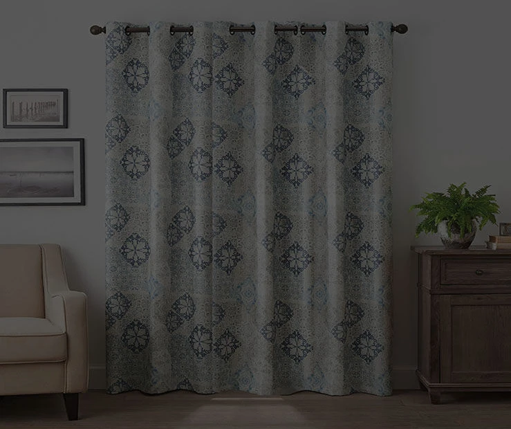 Eclipse Martina Medallion Blackout Grommet Curtain Panel 16 Eclipse Martina Medallion Blackout Grommet Curtain Panel - Image 16