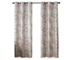 Martina Medallion Rose Blackout Grommet Curtain Panel, (95") -Cuisinart Store 810474968 4