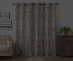 Martina Medallion Rose Blackout Grommet Curtain Panel, (95") -Cuisinart Store 810474968 6