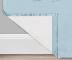 Harper Blue Velvet Blackout Rod Pocket Curtain Panel, (63") -Cuisinart Store 810474984 3