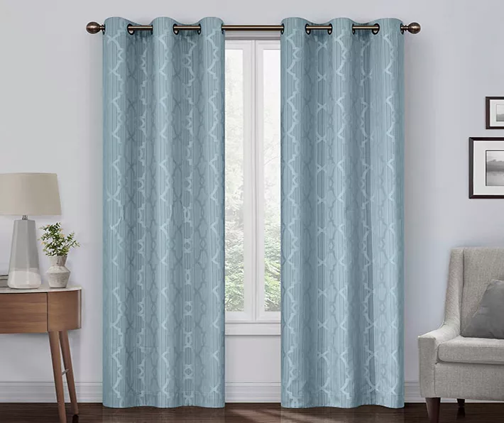 Eclipse Hazel Geo Blackout Grommet Curtain Panel 12 Eclipse Hazel Geo Blackout Grommet Curtain Panel - Image 12
