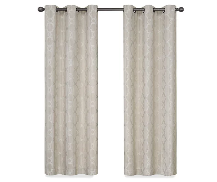 Hazel Geo Mushroom Blackout Grommet Curtain Panel, (95") 4 Hazel Geo Mushroom Blackout Grommet Curtain Panel, (95") - Image 4