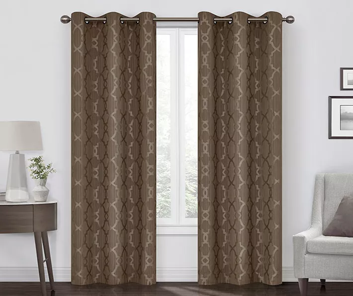 Eclipse Hazel Geo Blackout Grommet Curtain Panel 5 Eclipse Hazel Geo Blackout Grommet Curtain Panel - Image 5