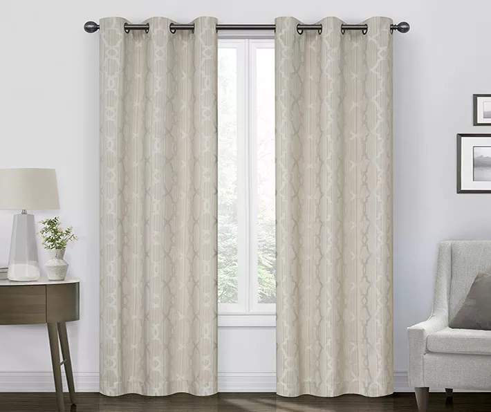 Eclipse Hazel Geo Blackout Grommet Curtain Panel 1 Eclipse Hazel Geo Blackout Grommet Curtain Panel