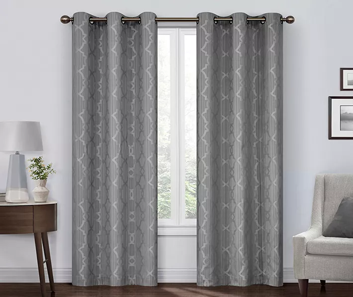 Eclipse Hazel Geo Blackout Grommet Curtain Panel 3 Eclipse Hazel Geo Blackout Grommet Curtain Panel - Image 3