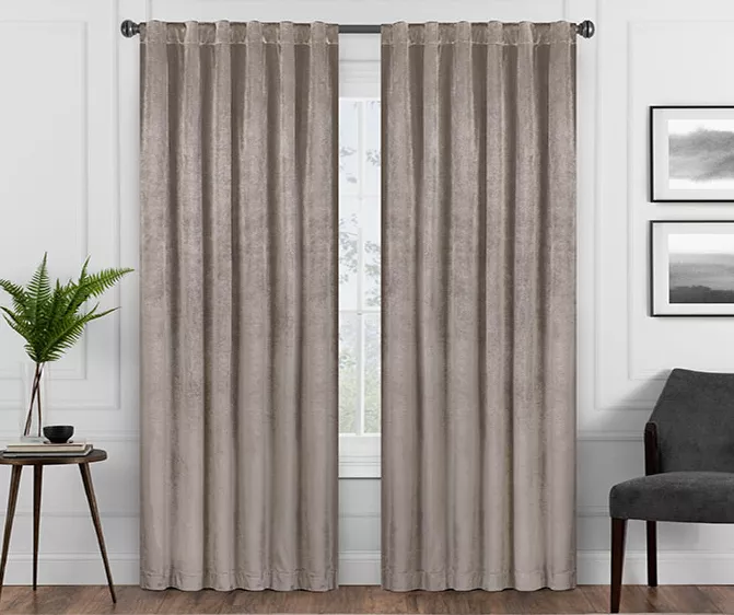 Eclipse Harper Velvet Blackout Rod Pocket Curtain Panel 20 Eclipse Harper Velvet Blackout Rod Pocket Curtain Panel - Image 20