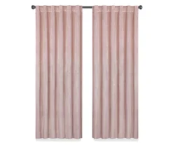 Harper Blush Velvet Blackout Rod Pocket Curtain Panel, (84") -Cuisinart Store 810475014 4