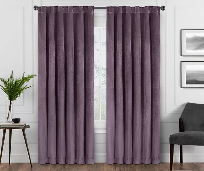 Eclipse Harper Velvet Blackout Rod Pocket Curtain Panel 10 Eclipse Harper Velvet Blackout Rod Pocket Curtain Panel - Image 10