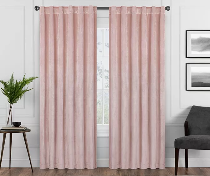 Eclipse Harper Velvet Blackout Rod Pocket Curtain Panel 6 Eclipse Harper Velvet Blackout Rod Pocket Curtain Panel - Image 6