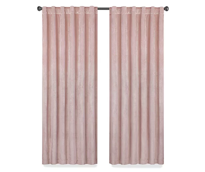 Harper Blush Velvet Blackout Rod Pocket Curtain Panel, (63") 4 Harper Blush Velvet Blackout Rod Pocket Curtain Panel, (63") - Image 4
