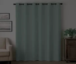 Martina Blue Blackout Grommet Curtain Panel, (108") 14 Martina Blue Blackout Grommet Curtain Panel, (108") -Cuisinart Store 810475024 6