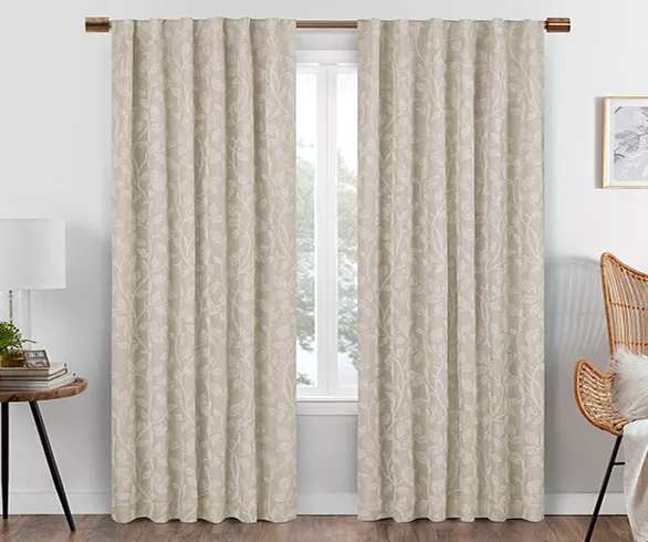 Eclipse Nora Botanical Blackout Rod Pocket Curtain Panel 8 Eclipse Nora Botanical Blackout Rod Pocket Curtain Panel - Image 8