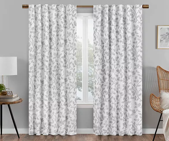 Eclipse Nora Botanical Blackout Rod Pocket Curtain Panel 7 Eclipse Nora Botanical Blackout Rod Pocket Curtain Panel - Image 7