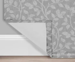 Nora Botanical Gray Blackout Rod Pocket Curtain Panel, (63") -Cuisinart Store 810475043 3