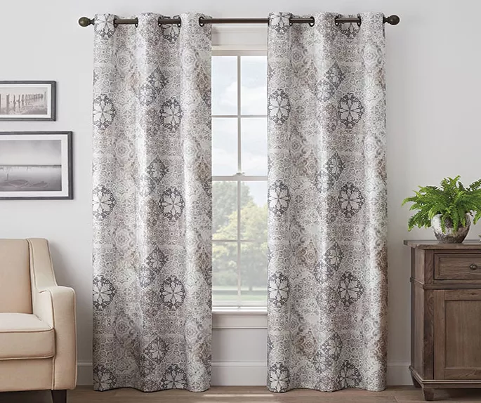 Eclipse Martina Medallion Blackout Grommet Curtain Panel 9 Eclipse Martina Medallion Blackout Grommet Curtain Panel - Image 9