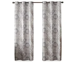 Martina Medallion Taupe Blackout Grommet Curtain Panel, (95") 12 Martina Medallion Taupe Blackout Grommet Curtain Panel, (95") -Cuisinart Store 810475061 4