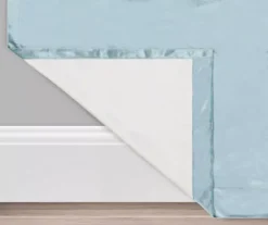 Harper Blue Velvet Blackout Rod Pocket Curtain Panel, (95") -Cuisinart Store 810475063 3