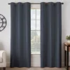 Gabriella Indigo Blackout Grommet Curtain Panel, (95")