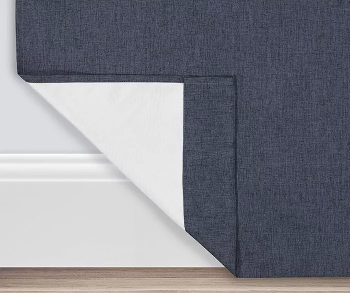 Gabriella Indigo Blackout Grommet Curtain Panel, (95") 3 Gabriella Indigo Blackout Grommet Curtain Panel, (95") - Image 3