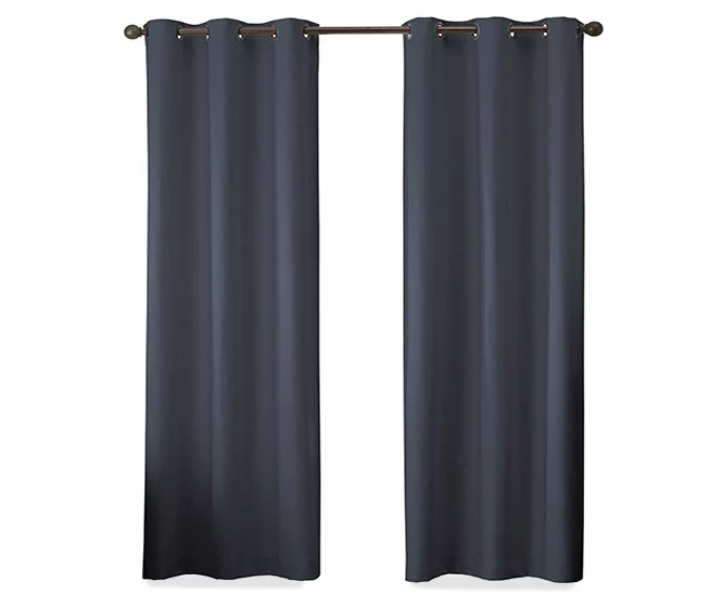 Gabriella Indigo Blackout Grommet Curtain Panel, (95") 4 Gabriella Indigo Blackout Grommet Curtain Panel, (95") - Image 4