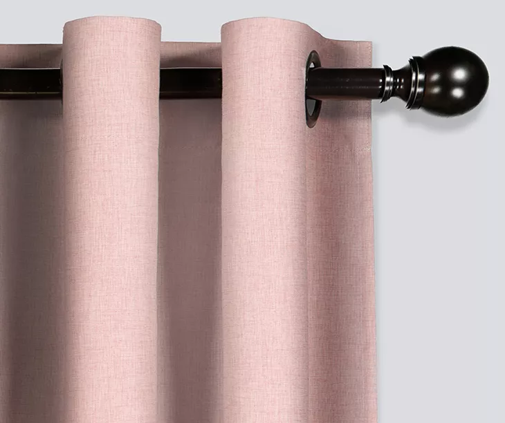 Gabriella Blush Blackout Grommet Curtain Panel, (63") 2 Gabriella Blush Blackout Grommet Curtain Panel, (63") - Image 2