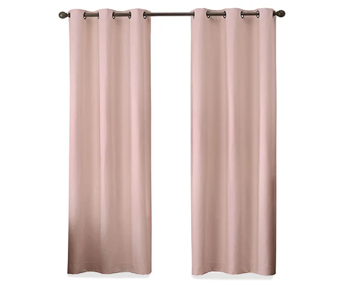 Gabriella Blush Blackout Grommet Curtain Panel, (63") 4 Gabriella Blush Blackout Grommet Curtain Panel, (63") - Image 4